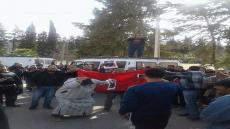 سكان دواوير بتاونات يحتجون امام مقر قيادة بني وليد