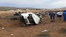 سيارة اجرى تتسبب في حادتة سير خطيرة بين سيدي افني و تيزنيت على مستوى شاطئ الكزيرة