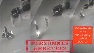 عناصر الامن باكادير تتفاعل مع شريط فيديو منشور و تعتقل متهميين بالسرقة تحت التهديد بالسلاح الابيض