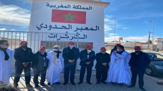 محمد الأنصاري رئيس الغرفة والتجارة والصناعة والخدمات لجهة درعة تافيلالت يزور معبر الكركارات