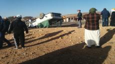 طاطا: وفاة عامل و22 مصاب إثر انقلاب مركبة مكتظة بعمال فلاحيين -صور-