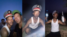 درك مراكش يعتقل ثلالت شبان تورطو في التقاط صور مشينة فوق سيارة أمنية والسكر العلني