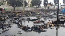 حريق مهول يلتهم مخيم للمهاجرين بـ “أولاد زيان”