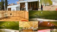 مسثثمر معروف بورزازات يضع قاعة كبرى متنقلة بمساحة 2400 متر رهن اشارة السلطات لتشيد مستشفى ميداني