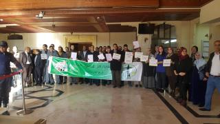 تارودانت: وقفة احتجاجية للنقابة الديمقراطية للعدل ضد وزارة المالية (+صور)